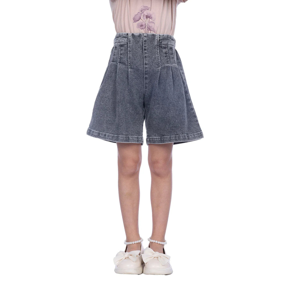 Jeans Black Washed Jeans Classic Shorts For Girls Image