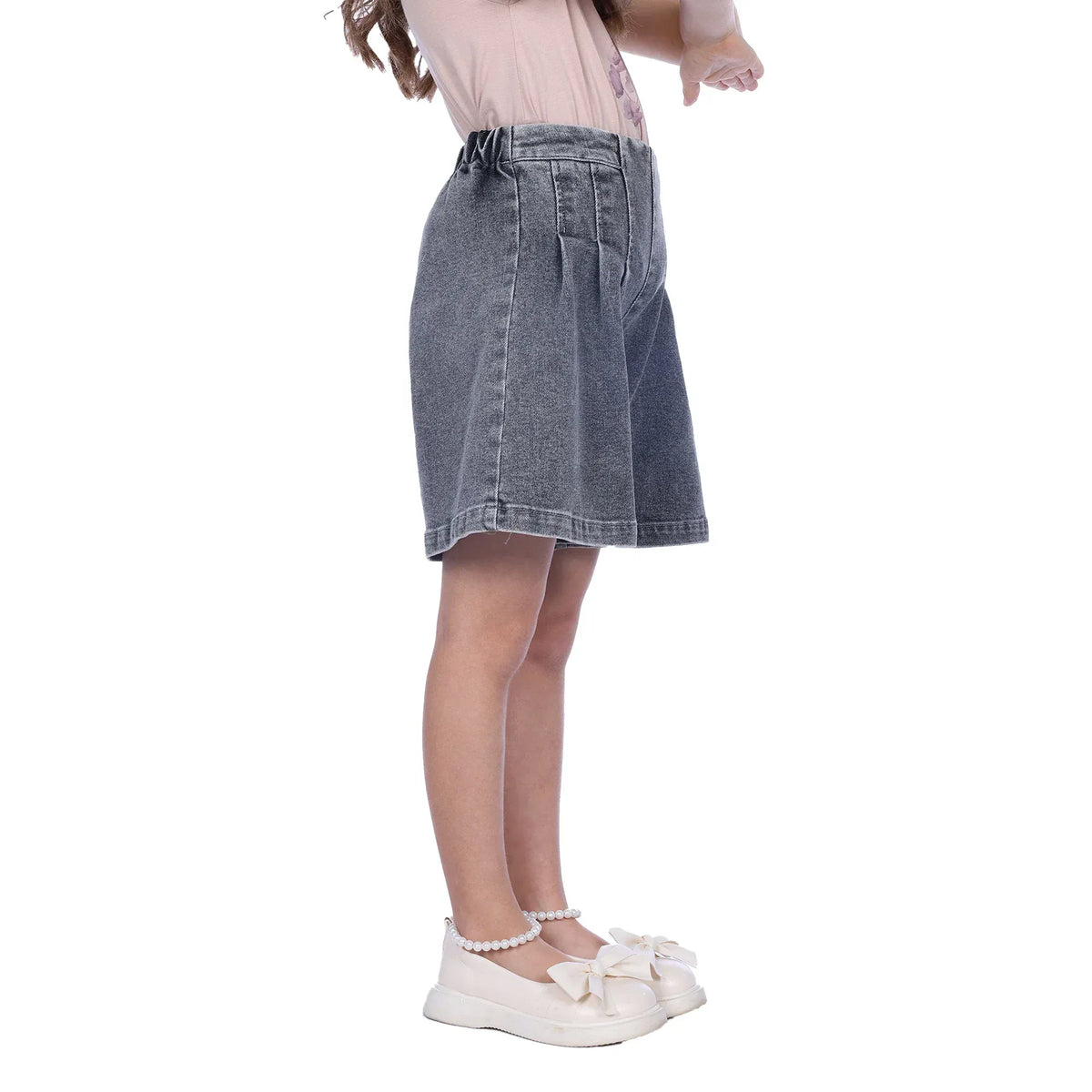 Washed Jeans Classic Shorts For Girls Image