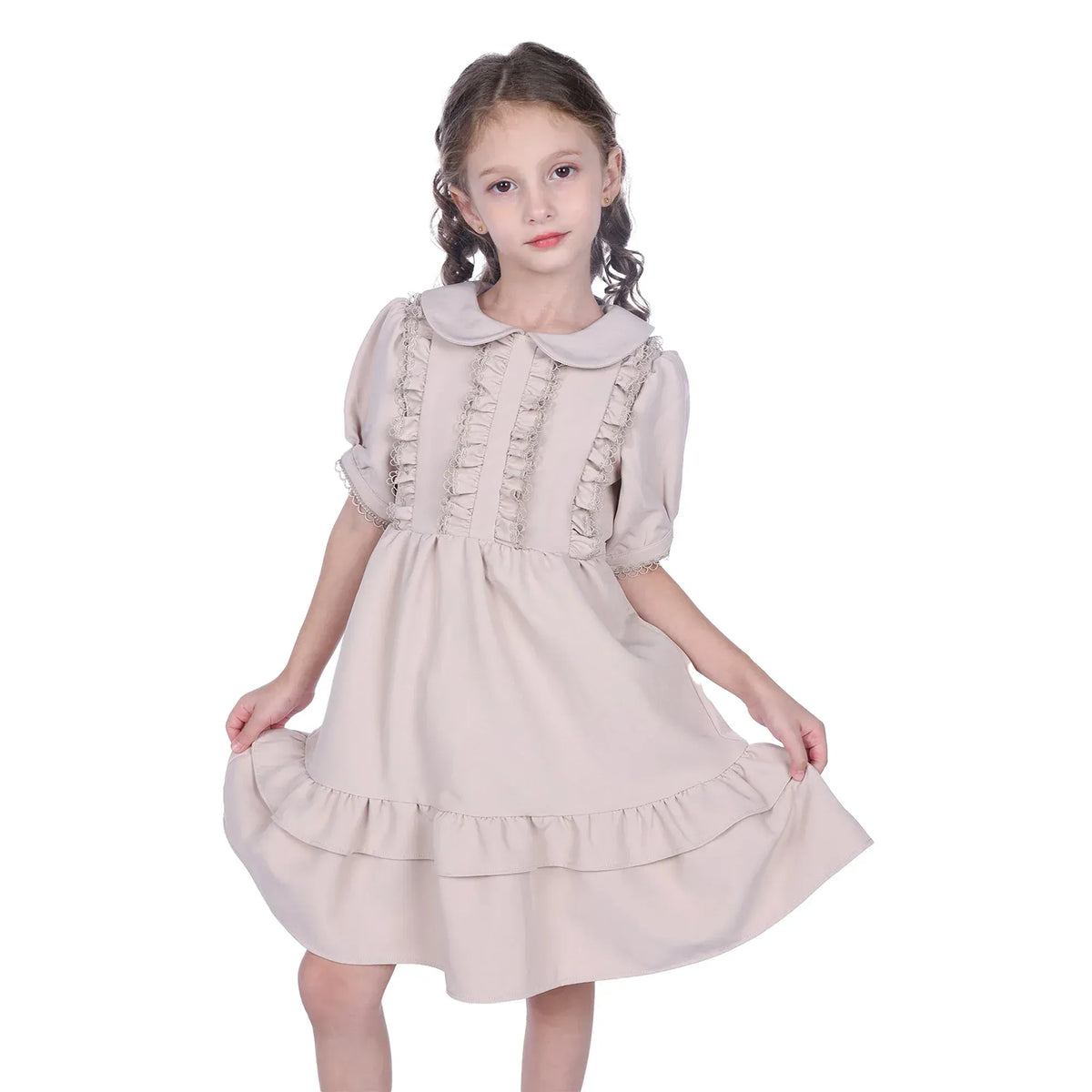 Embroidery Classic Dress For Girls Image