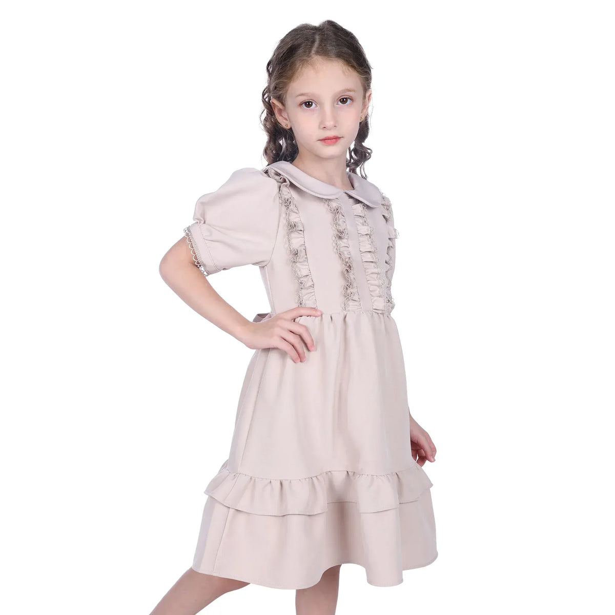 Embroidery Classic Dress For Girls Image