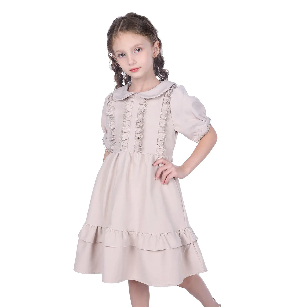 Embroidery Classic Dress For Girls Image