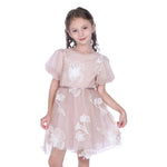 Pink Floral Classic Dress for Girls Image