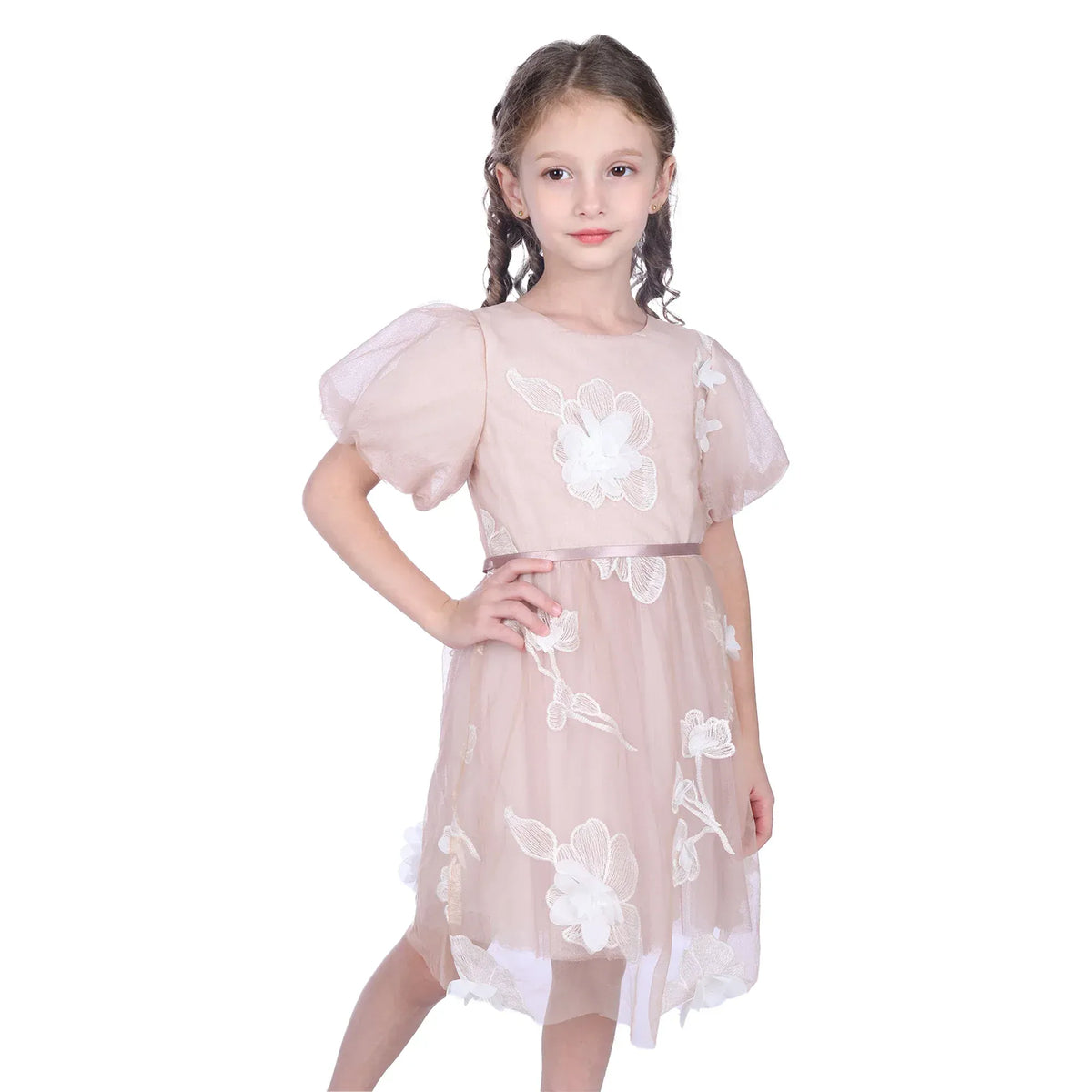 Floral Classic Dress for Girls Image