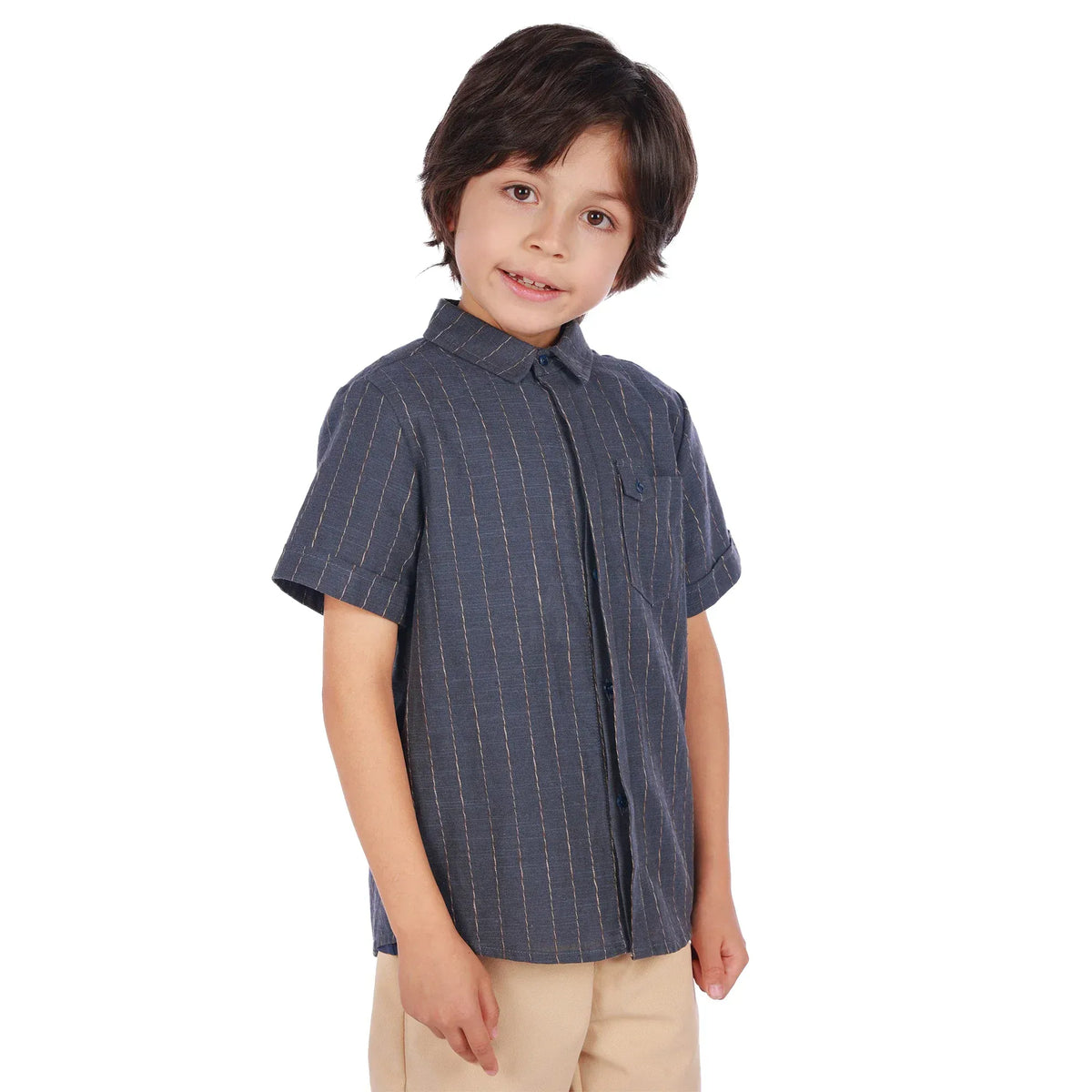 Striped Classic Shirt For Boys Image