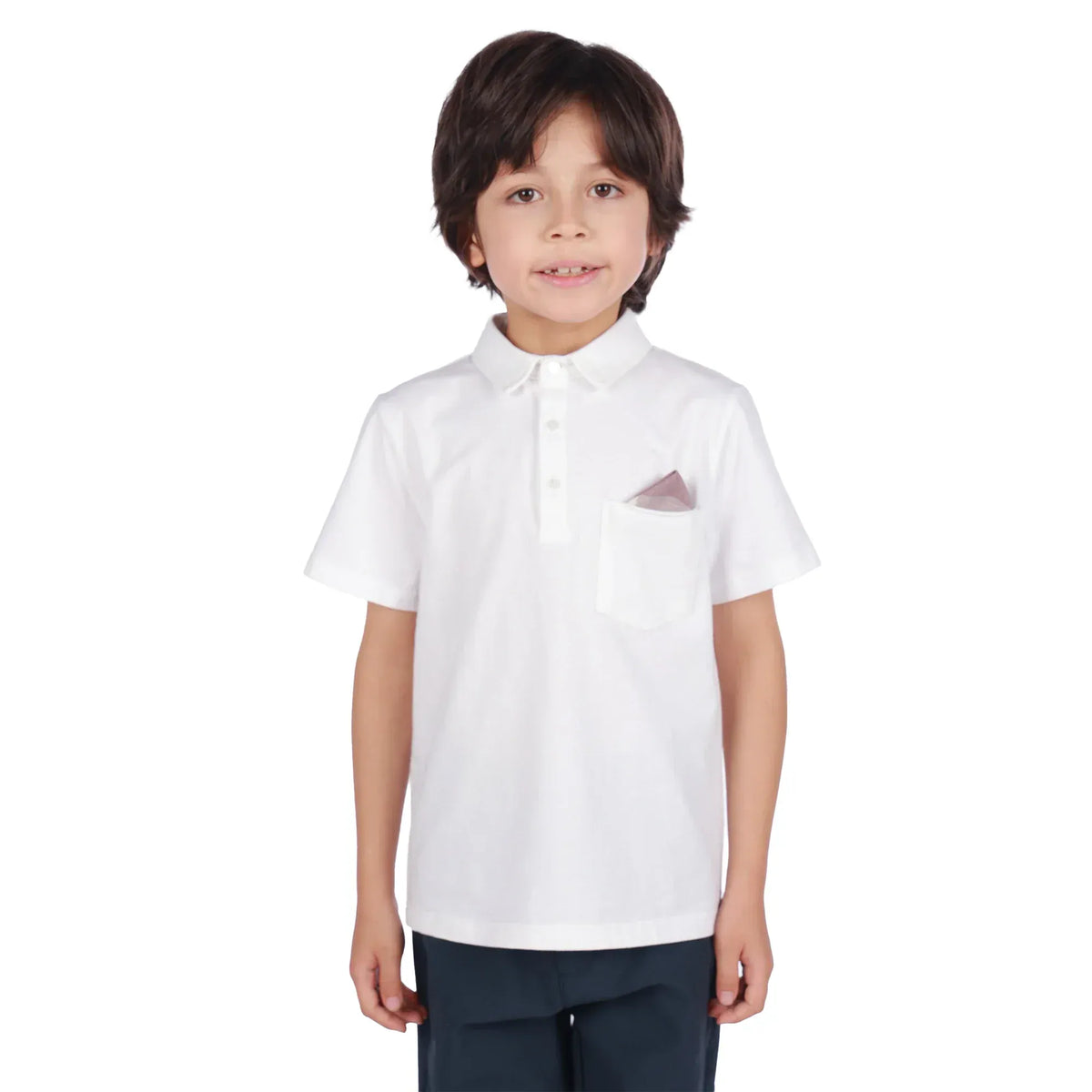 Off White Plain Classic T.Shirt For Boys Image