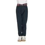 Navy Plain Classic Pants For Boys Image