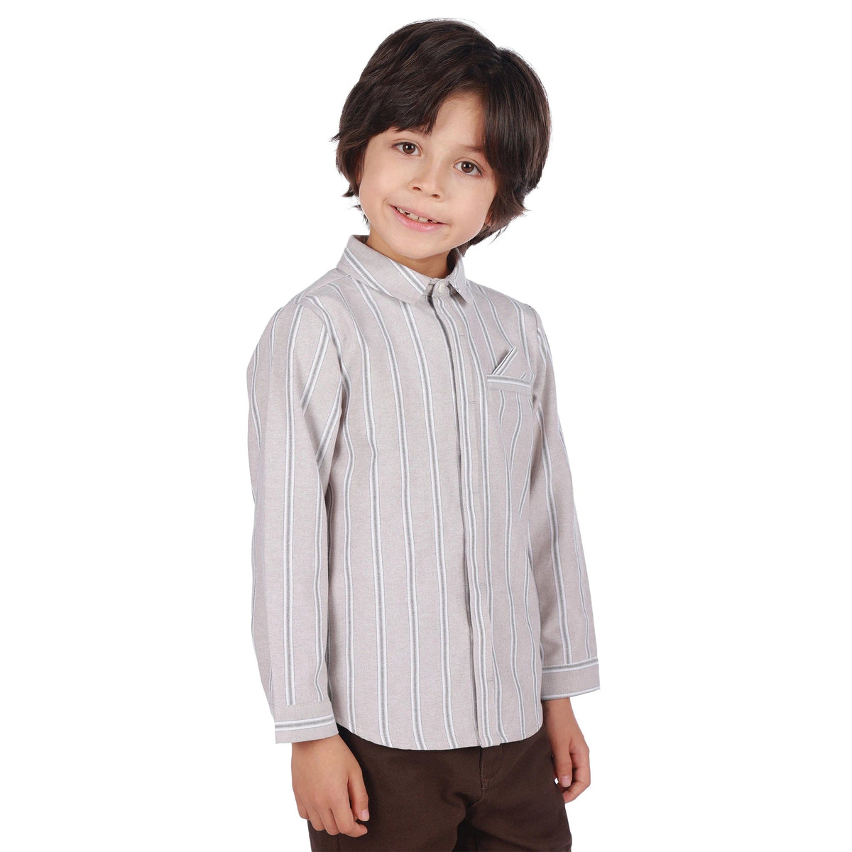 Striped Classic Shirt For Boys Image