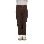 Dark Coffee Plain Classic Pants For Boys Image