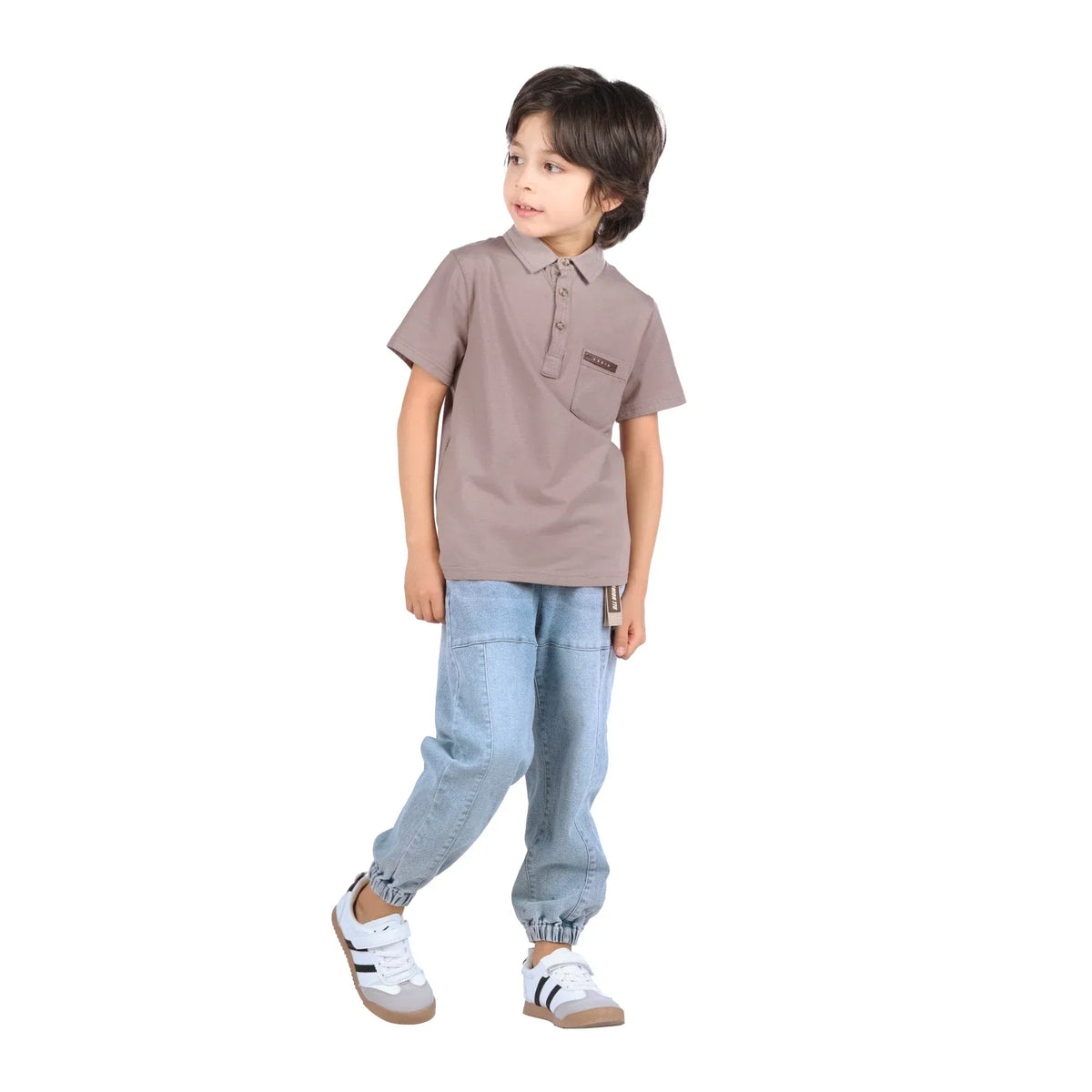 Washed Jeans Classic Pants For Boys Image