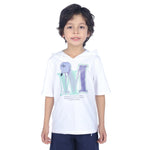 Off White Printed Classic T.Shirt For Boys Image