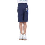 Dark Blue Plain Classic Shorts For Boys Image