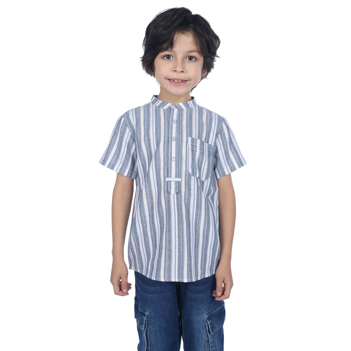 Striped Classic Blouse For Boys Image