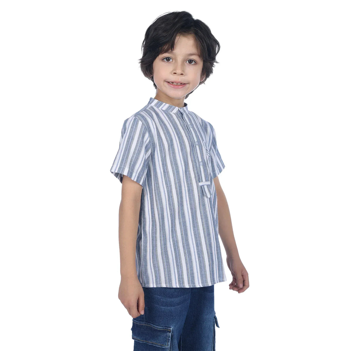 Striped Classic Blouse For Boys Image
