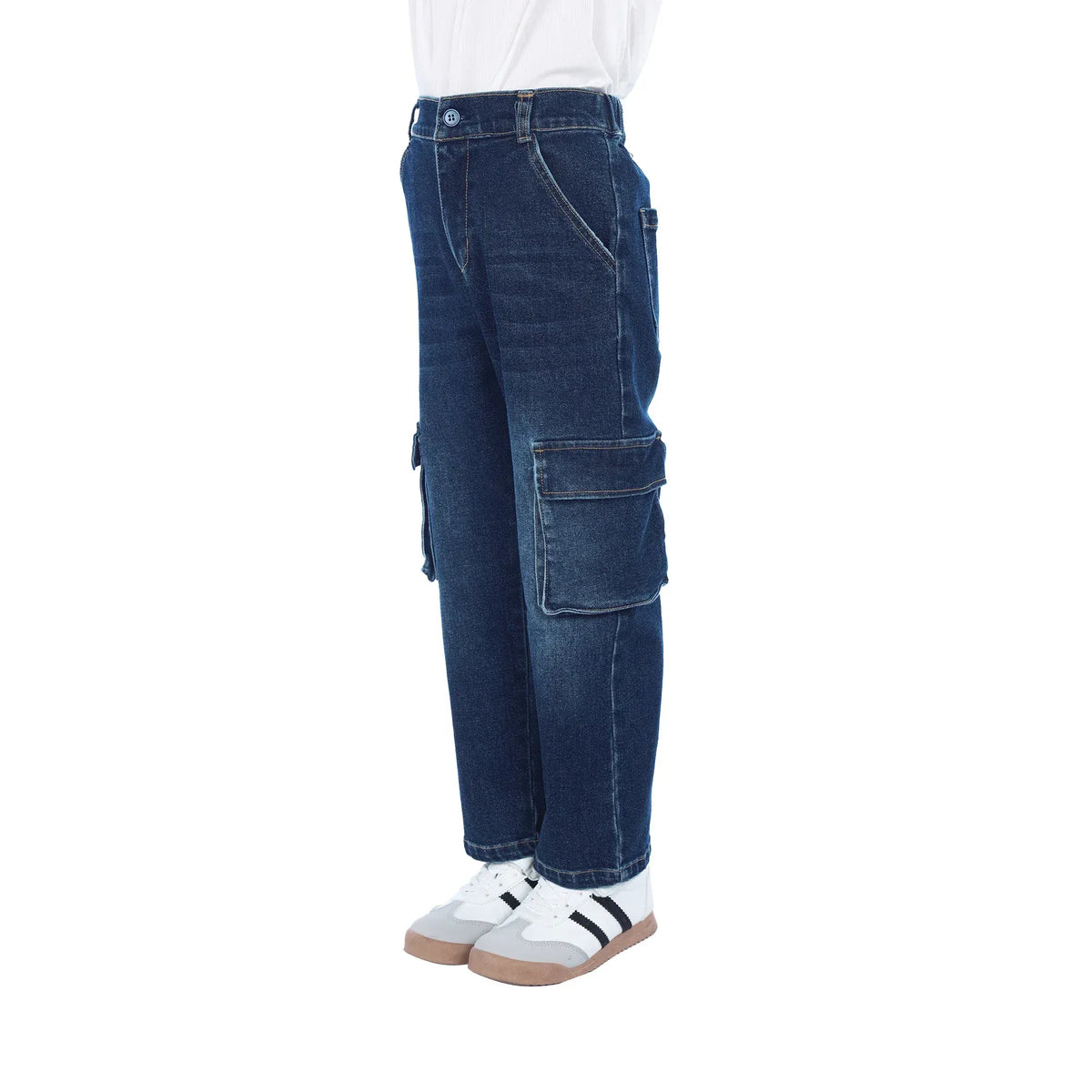 Washed Jeans Classic Pants For Boys Image