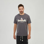 Dark Grey Printed T.Shirt for Men Image