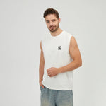 Embroidery Printed Sleeveless T-Shirt for Men Image