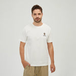 White Embroidery Printed T.Shirt for Men Image