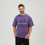 Purple Printed T.Shirt for Men Image