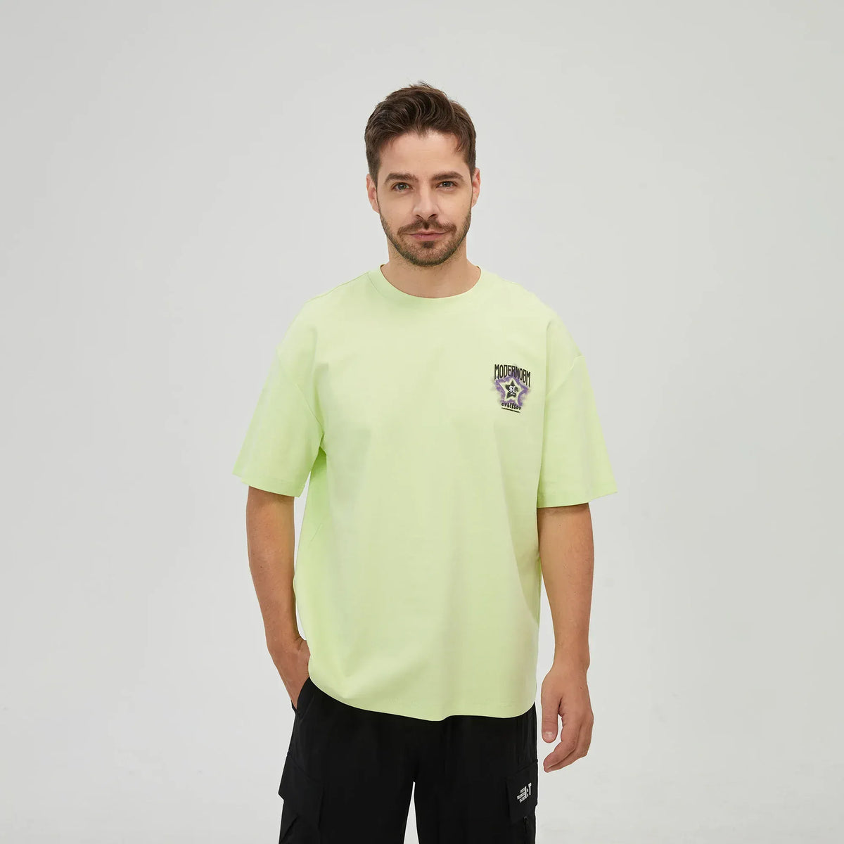 Green Printed T.Shirt for Men Image