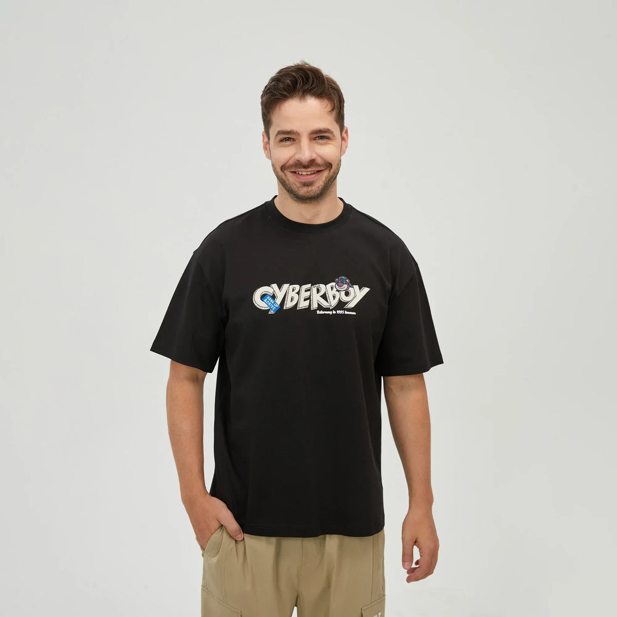 Black Printed T.Shirt for Men Image