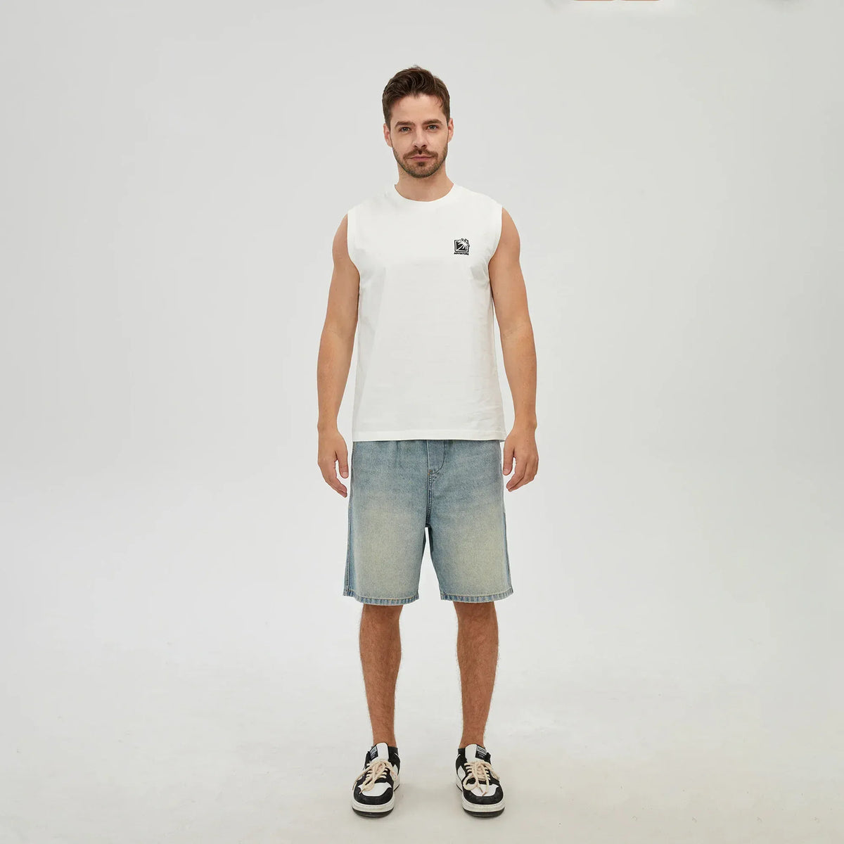 Washed Jeans Shorts for Men Image