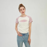 Purple Printed T.Shirt for Women Image