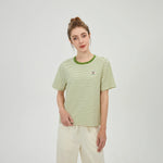 Green Striped T.Shirt for Women Image