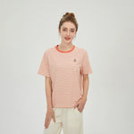 Orange Striped T.Shirt for Women Image