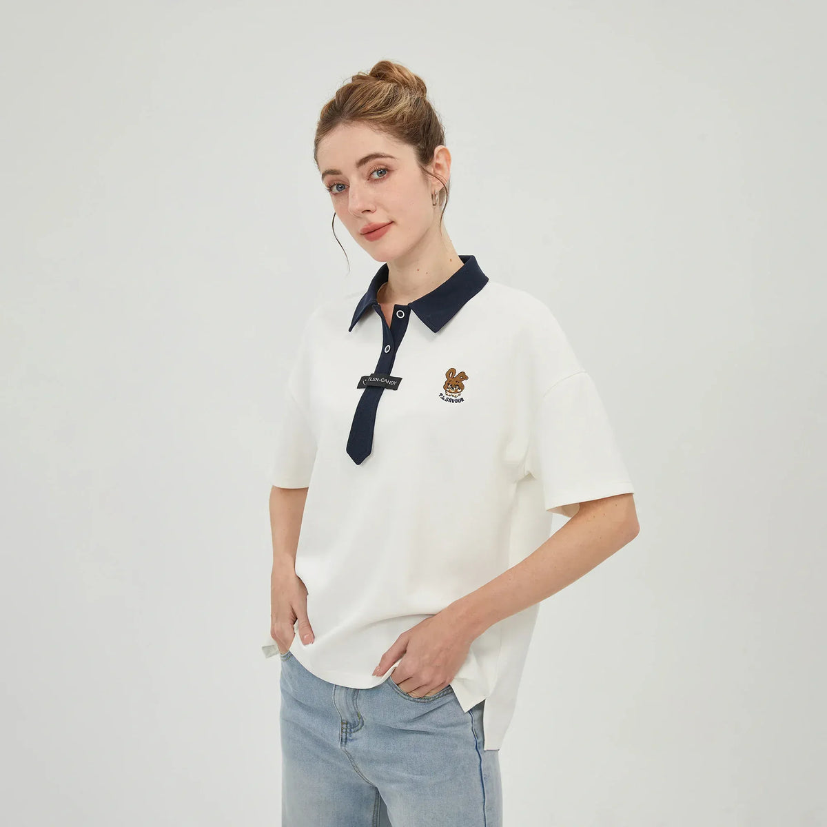Embroidery Polo Shirt for Women Image