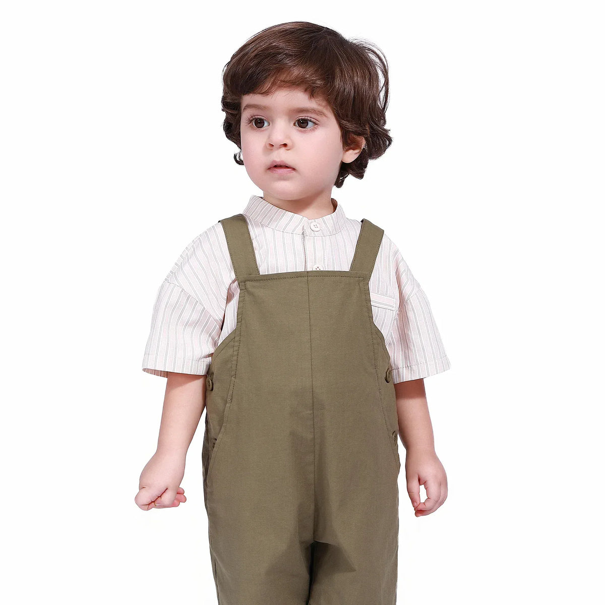 Beige Striped Blouse for Baby boy Image