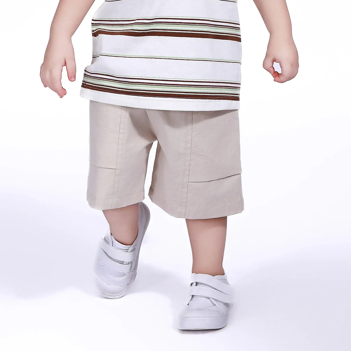 Khaki Plain Shorts for Baby boy Image