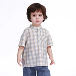 Light Blue Checked Blouse for Baby boy Image