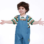 Green Striped Polo Shirt for Baby boy Image