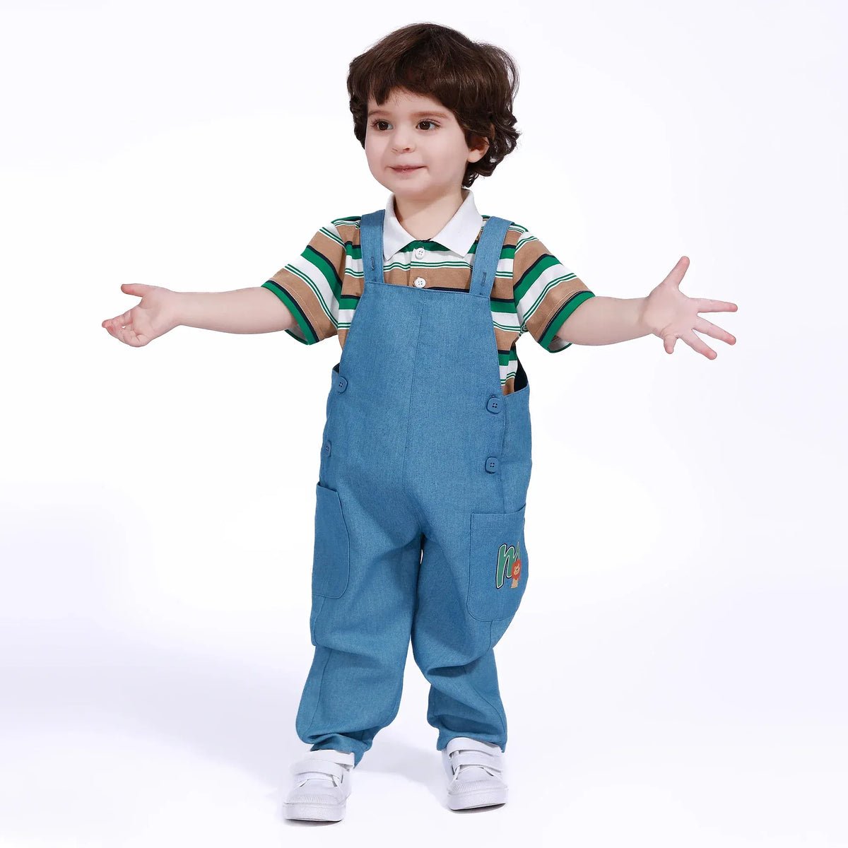 Striped Polo Shirt for Baby boy Image
