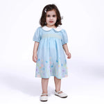 Blue Floral Dress for Baby girl Image