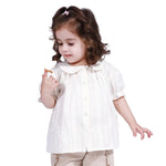 Light Beige Striped Shirt for Baby girl Image