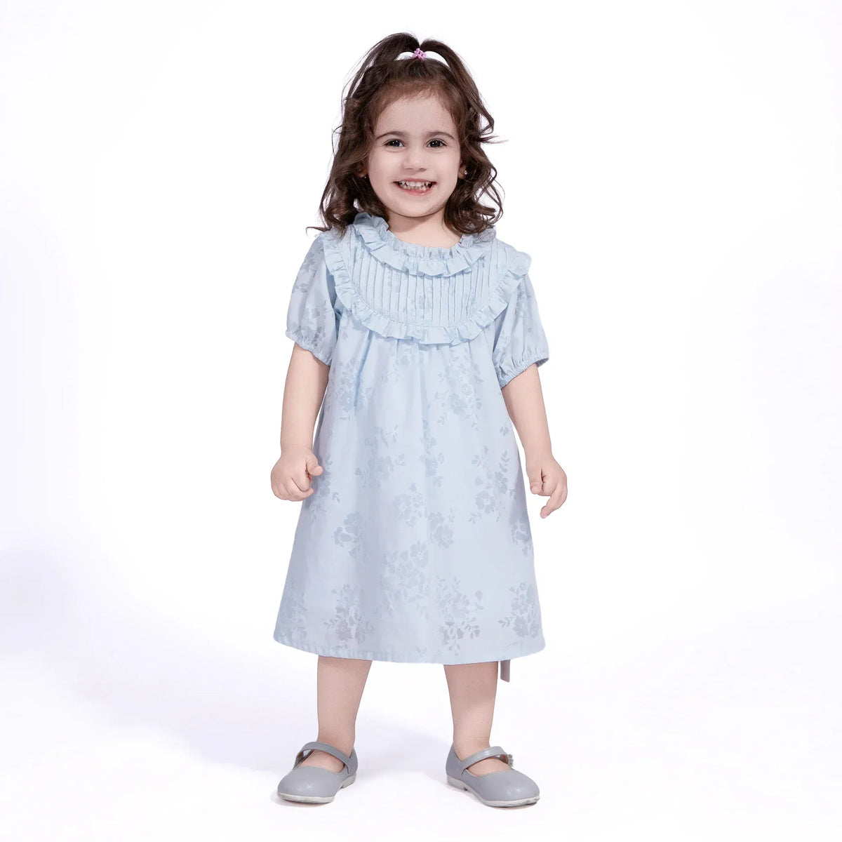 Light Blue Floral Dress for Baby girl Image