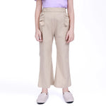Khaki Plain Pants for Girls Image