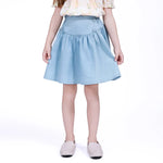 Blue Printed Skirt for Girls Image