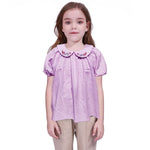 Light Purple Floral Blouse for Girls Image