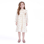 Beige Floral Dress for Girls Image