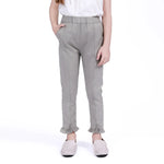 Grey Plain Pants for Girls Image
