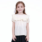 Light Beige Jacquard Blouse for Girls Image