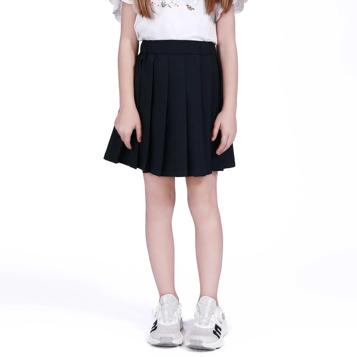 Navy Plain Skirt for Girls Image