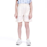 Beige Embroidery Shorts for Girls Image