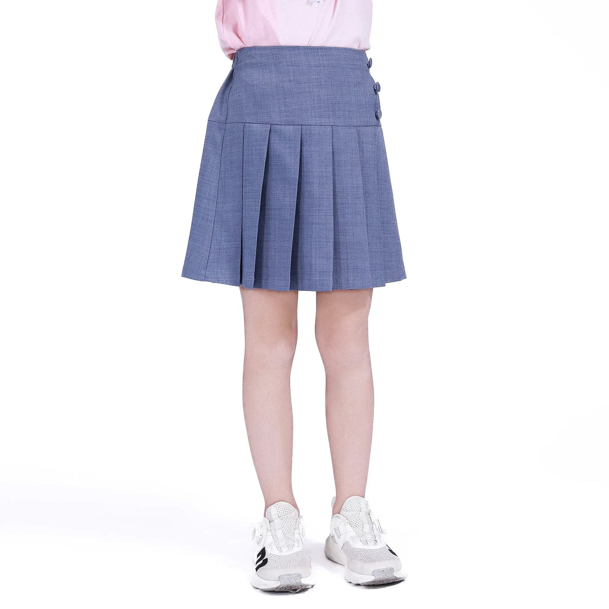 Dark Blue Plain Skirt for Girls Image