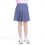 Dark Blue Plain Skirt for Girls Image