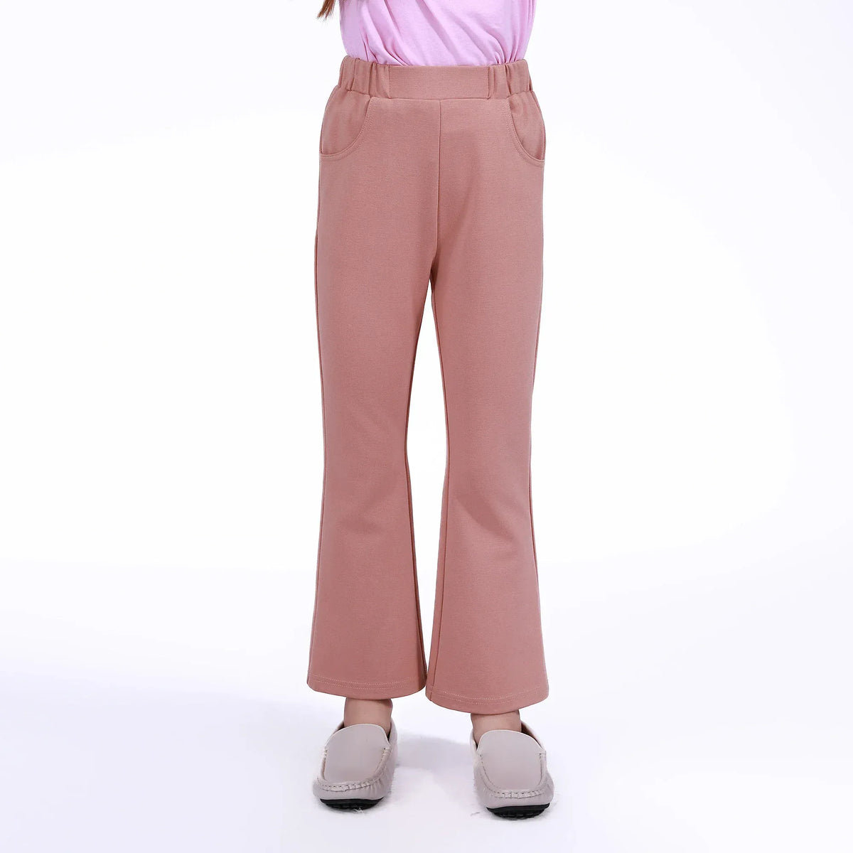 Dark Pink Plain Pants for Girls Image