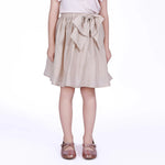 Dark Beige Jacquard Skirt for Girls Image