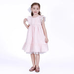 Light Pink Laced Dress for Girls Image